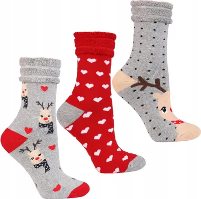 Produktbild von Weihnachtssocken Weihnachtssocken GESCHENK Frottee 3-Paar MORAJ 35-38