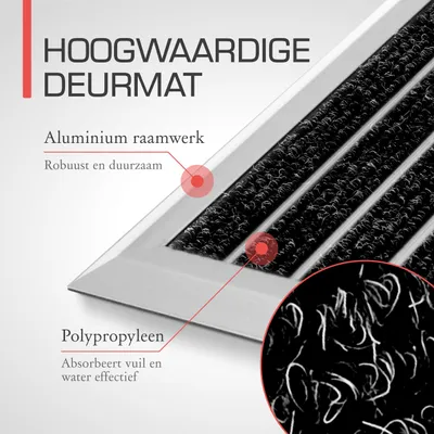 Imagen del producto de Alfombrilla de aluminio, antideslizante, resistente a la corrosión, apta para exteriores, de 60x40 cm