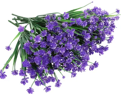 Produktbild von 8 Bundles Künstliche künstliche Blumen im Freien Sträucher UV-beständige Pflanzen, Kunstplastikgrün für hängende Pflanzen im Innenbereich Gartenveranda Fensterbox Home Hochzeit Bauernhaus Dekor (Lila)