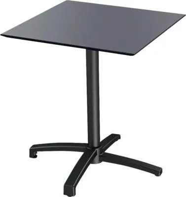 Produktbild von X Cross Terrassentisch Schwarz gestell + Schwarz HPL 70x70 cm