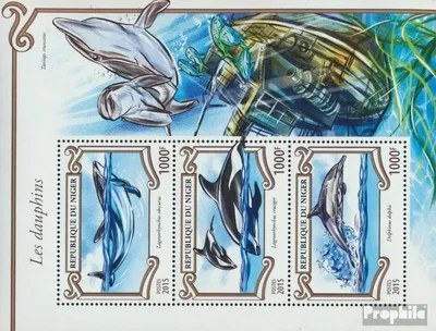 Produktbild von Briefmarken Niger 2015 Mi 3534-3536 Kleinbogen (kompl. Ausg.) postfrisch Delfine