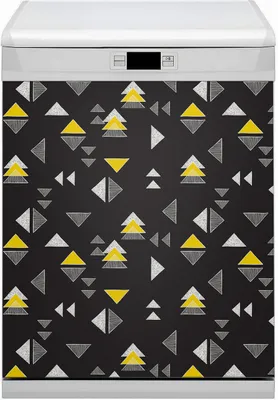 Produktbild von Magnet Folie für Geschirrspüler Küche Magnetmatte 60x70 cm  Dekor Geschirrspüle  - Gezogene Dreiecke