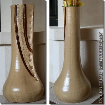 Produktbild von BODENVASE "FALLUS" - Größe 60 cm Beige