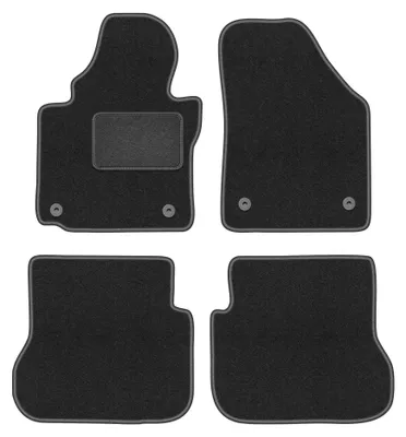 Image de Tapis de sol en moquette pour Volkswagen Caddy 2K FL 2010-2015 (monospace) – jeu 4 pièces, gris graphite, sur mesure – Wielganizator LUX
