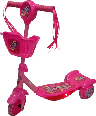 Produktbild von Kinder-Roller - leuchtend - 3-Rad-PINK