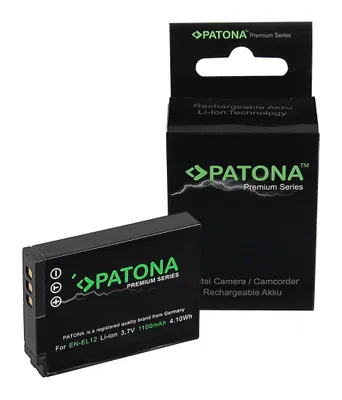 Produktbild von Premium PATONA Akku für Nikon EN-EL12 Coolpix AW100 AW110 P300 P310 P330 S1100pj