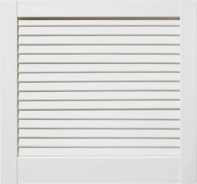 Produktbild von ben+camilla.com geschlossene Lamellentür 46,2x49,4cm weiß PREMIUM LACKIERT Massivholz Kiefer