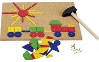 Produktbild von Goki XXL Hammer and nail game, 3 Jahr(e), Korkholz, Metall, Holz, Mehrfarbig