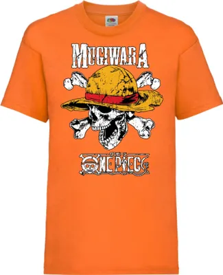 Produktbild von Kinder T-Shirt One Manga Piece Anime 06 Mugiwara, 9-11 Jahr - 140 / Orange