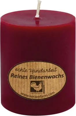 Produktbild von Bienenwachs - Stumpenkerze rot 65x75mm