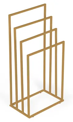 Produktbild von Handtuchständer freistehend 4 Stangen Metall Badständer modern - Gold