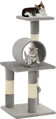 Immagine prodotto di The Living Store Gatto Graffiatoio in Sisal 65 cm Grigio