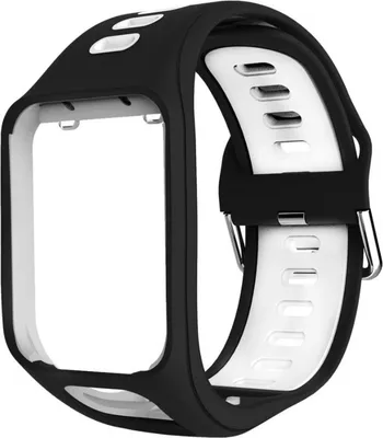 Produktbild von Strap-it TomTom Runner 2 Sportschnallenarmband (Schwarz/Weiß)