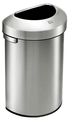 Produktbild von EKO - Urban Halbrund Abfalleimer 80 Liter - Stainless steel   - Matt Edelstahl