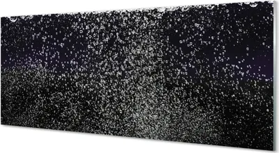 Produktbild von Glasbilder 125x50 Wandkunst Tropfen von Wasserblasen