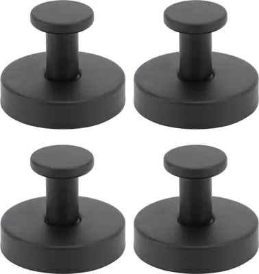Immagine prodotto di 4 ganci a ventosa, in acciaio inox, idrorepellenti, portasciugamani per bagno, cucina, nero