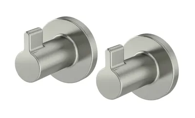 Produktbild von Lenz NOA Handtuchhaken Nickel- einfache Wandmontage - vielseitig einsetzbar - 2er Set - 3,5cm Durchmesser - 4646822