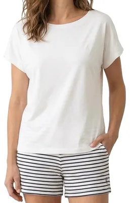 Produktbild von JOOP! Cosy Schlafanzug Set aus T-Shirt und kurzer Hose, Hose mit bequemem Gummibund, Elastisches Material für hohen Komfort