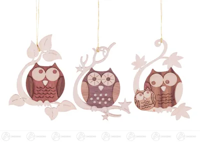 Produktbild von Baumschmuck Behang Eulen (6)  Höhe ca 8 cm NEU