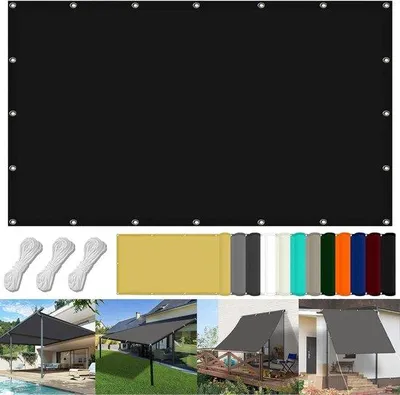 Obrázek produktu pro Terasa – balkonová ochrana proti větru – zajištění soukromí – voděodolný polyuretan – 45 x 150 cm – černá