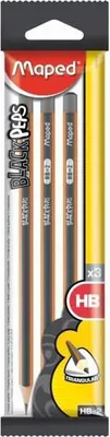 Produktbild von Maped Black Peps, HB, 3 Stück(e)