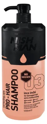Image de NISHMAN Pro-Hair Shampoo Inca Inchi 1250ml Ohne Sulfate Salzfrei Ohne Parabene & Silikone Fördert die Kopfhautgesundheit, Verleiht Glanz & Geschmeidigkeit
