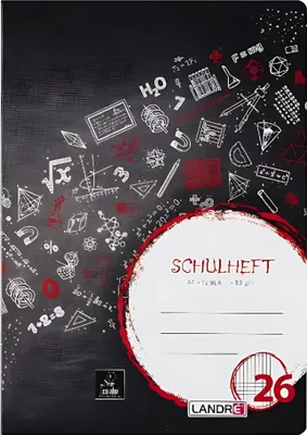 Produktbild von LANDRÉ Schulheft DIN A4 Lineatur 26 / kariert 32 Blatt zufälliges Motiv 1 Stück