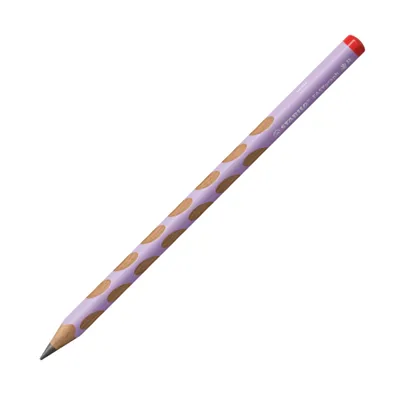Produktbild von Ergonomischer Dreikant-Bleistift für Rechtshänder - STABILO EASYgraph in pastelllila - 12er Pack - Härtegrad HB