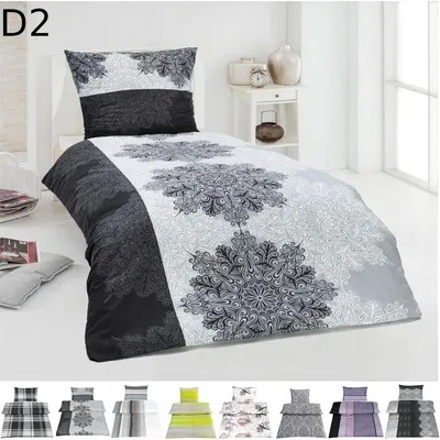 Produktbild von Warme Winter Biber Bettwäsche Baumwolle  135x200 155x220 200x200 Winterbettwäsche Kissenbezug + GRATIS Dreamhome24 MF Putztuch , Größe:135 x 200 cm, Design - Motiv:Design 2