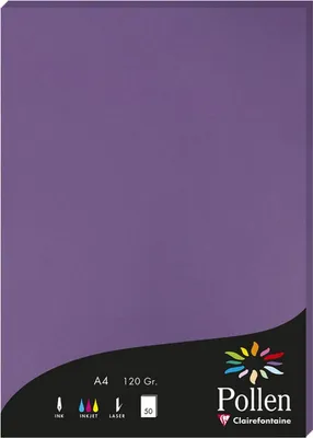 Image de Clairefontaine Pollen Papier 120 g 50 Blatt DIN A4 violett