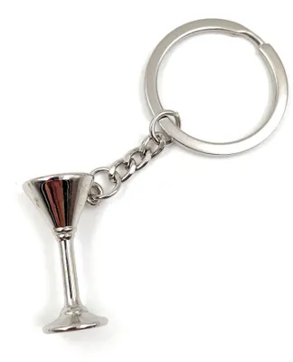 Produktbild von Onwomania Schlüsselanhänger - "Sekt Cocktail Glas" - Metall Glücksbringer ideal als Geschenk z.B. für den besten Freund, die beste Freundin, Mama
