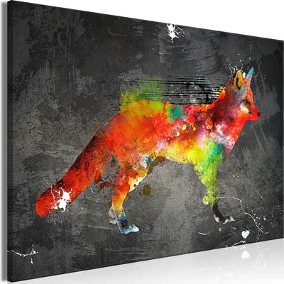 Produktbild von Italienischer Leinwand Leinwandbild - Forest Hunter (1 Part) Wide 120x80 cm Tiere g-A-0246-b-a