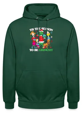 Produktbild von Spreadshirt Der Grinch Spruch The Season To Be Grinchy Uni Hoodie, XXL, Flaschengrün