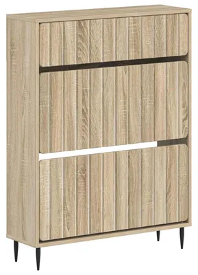 Produktbild von vidaXL Schuhschrank ZWOLLE 78 x 24 x 103 cm Holzwerkstoff Sonoma-Eiche