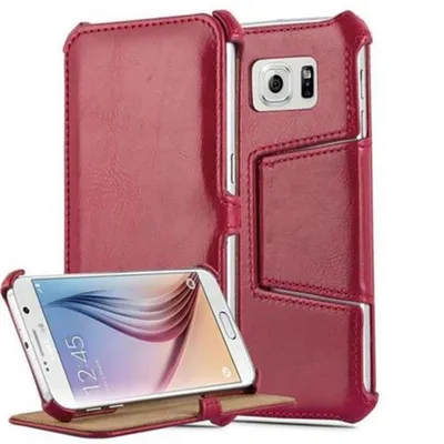 Produktbild von Cadorabo Schutzhülle für Samsung Galaxy S6 Hülle in Rot Handyhülle Etui Case Cover Tasche