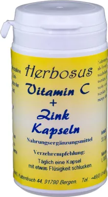 Produktbild von Herbosus Vitamin C + Zink Kapseln