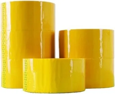 Zdjęcie produktu dla Taśma PAKOWA 48mm ŻÓŁTA Akrylowa 6 sztuk Mocna do Kartonów