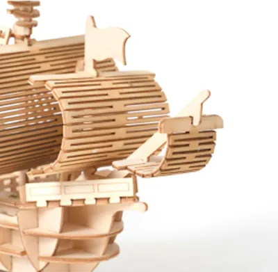 Obrázok produktu pre 3D drevená DIY plachetnica hračka puzzle hračka montáž modelu stôl dekorácie pre deti deti