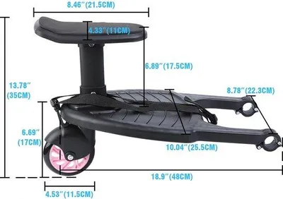 Immagine prodotto di Accessori per passeggini - Sedile girevole in plastica - Portata massima 25 kg - Rosa