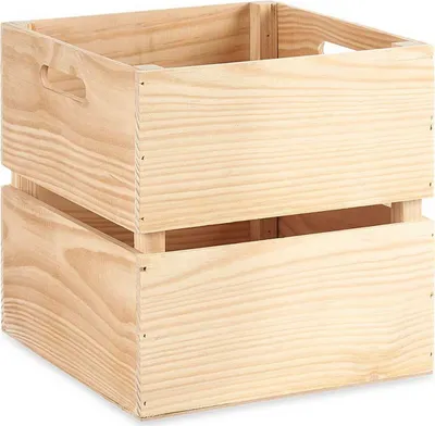 Obrázek produktu pro Úložný box borovice přírodní hnědá (30 x 30 x 30 cm)