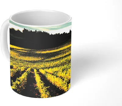 Produktbild von MuchoWow® Tasse Kaffeetasse Kaffeebecher 350 ml Toskana - Landschaft - Wein Teetasse - Fototasse - Becher - Keramikbecher - Teebecher - Kaffeetasse - Bürotasse