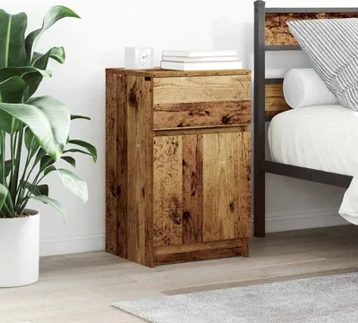 Obrázok produktu pre vidaXL Nočné stolíky 2 ks. Vzhľad regenerovaného dreva 39x35x65 cm materiál na báze dreva