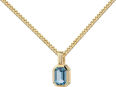 Produktbild von Kleiner Zirkonia-Goldanhänger 585 Kettenanhänger Gold für Damen. Mit Kette 45 cm