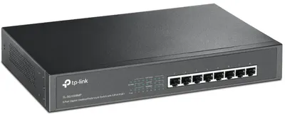 Produktbild von TP-Link 8-Port Gigabit Desktop/Rackmount Switch mit 8-Port PoE+, Unmanaged, Gigabit Ethernet (10/100/1000), Vollduplex, Power over Ethernet (PoE), Rack-Einbau, 1U