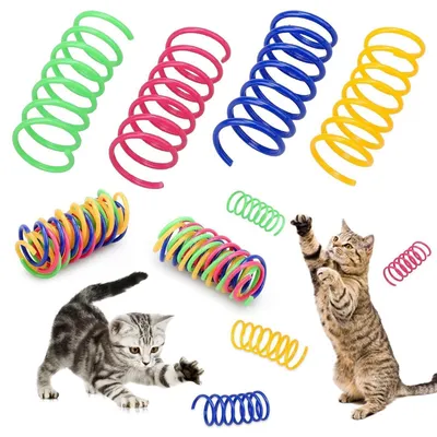 Produktbild von Katzenspielzeug Spiralfeder 48 Stück Bunt Interaktiv für Kätzchen