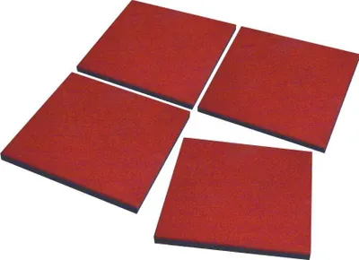 Produktbild von T&J Fallschutzplatten 50 x 50 x 2,5 cm rotbraun