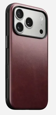 Zdjęcie produktu dla Nomad Modern Leather Case, Pokrowiec, Apple, iPhone 17 Pro, 16 cm (6.3"), Bordowy