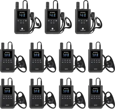 Produktbild von Retekess TT129 Whisper Tour Guide System, 4-stufige intelligente Geräuschunterdrückung, 120H Laufzeit, 200 m Reichweite, für Werksführungen Geschäft
