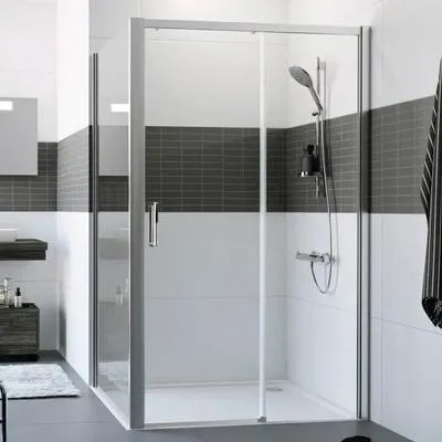 Obrázek produktu pro Boční stěna pro sprchové dveře Hüppe Classics 2 EasyEntry 100 cm barva rámu stříbrná dekor skla čiré sklo HUPPE C25405.069.322