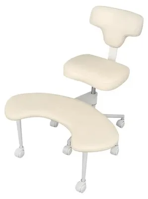 Obrázek produktu pro Kancelářská židle se zkříženýma nohama, ergonomický design, bederní opěrka, béžová barva